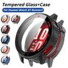 Tempered Glass+Case For Huawei Watch GT Runner2 Full Cover Screen Protector Hard PC High-end Protector For Huawei GT Runner 2 Transparent Case