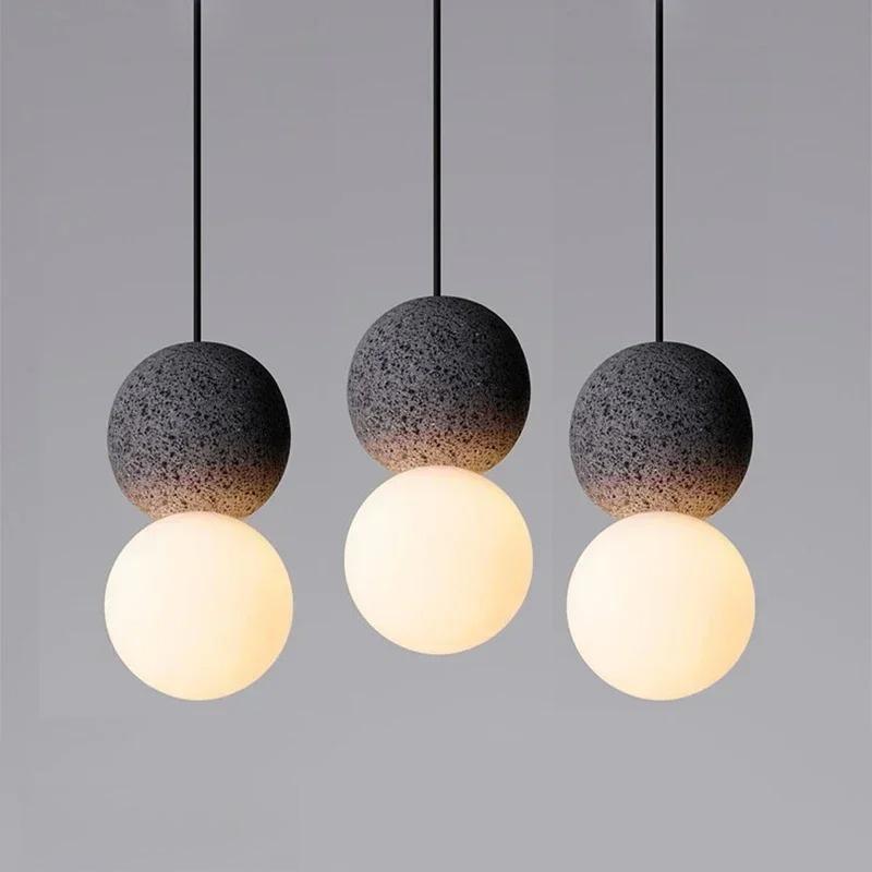 European Creative New LED Cement Chandelier Living Room Restaurant Bar Clothing Store Decorative Lighting