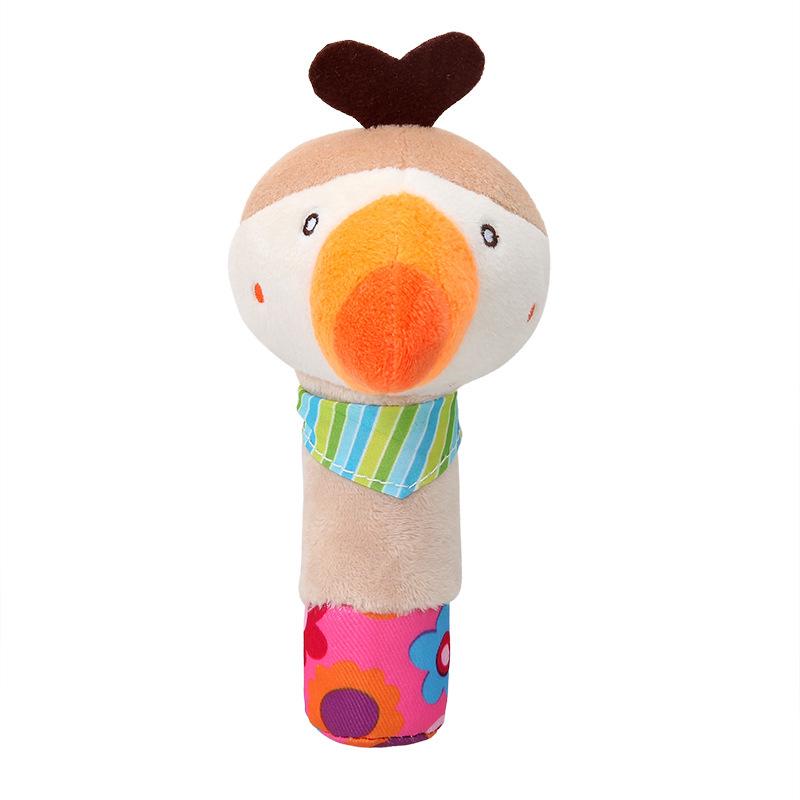 BBSKY Plush Rabbit Baby Rattle and Squeeze Toy