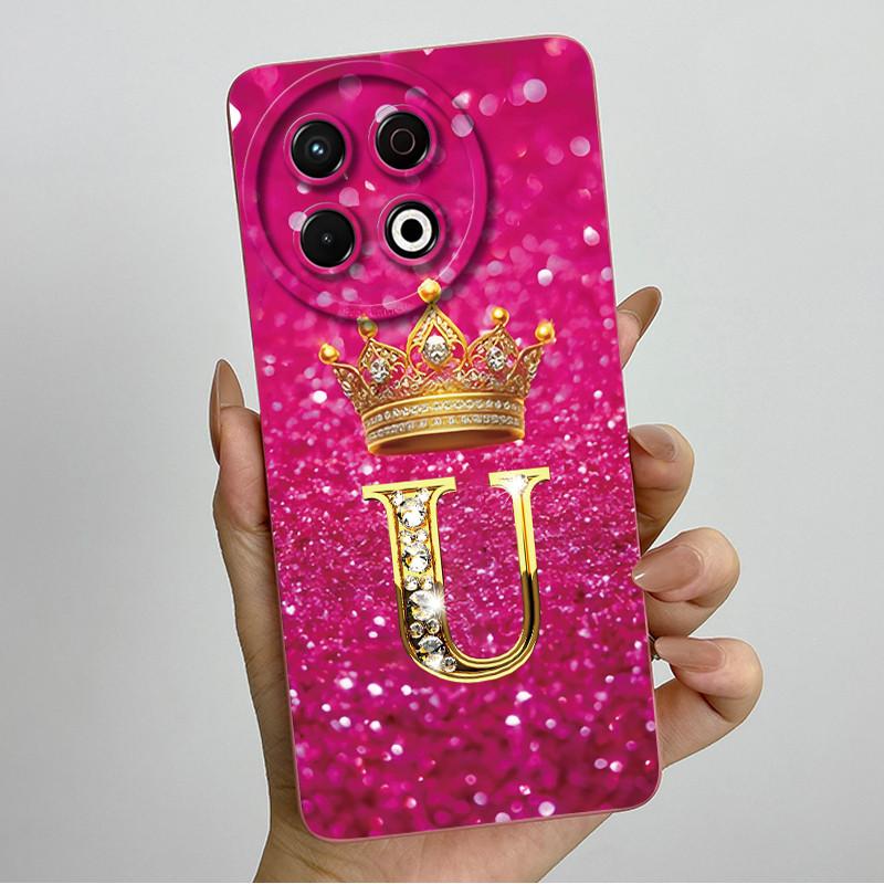 For Tecno Spark 30 Pro 4G KL7 Case Crown Letters Camera Protection Shockproof Anti-Fingerprint Cover For Tecno Spark30 Pro Coque