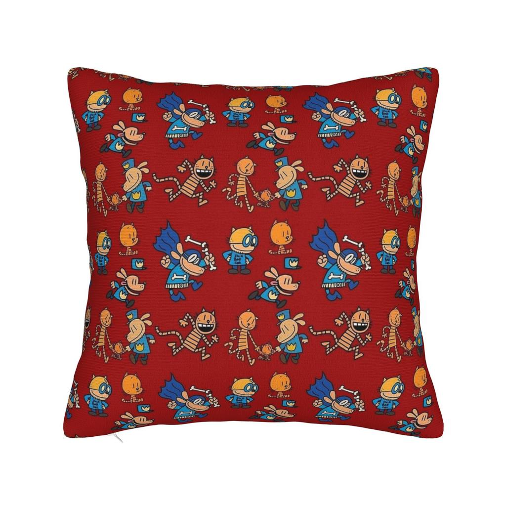 Dog Man Dogman Movie Comic Square Pillow Cases Cartoon Cushion Cover Creative Zippered Decorative Pillowcase for Sofa 40x40cm