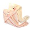 Cartoon Piglet Joe Coral Fleece Dry Hair Cap Face Wash Makeup Remover Shower Cap Women's Absorbent Quick-drying Hair Towel