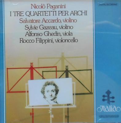 CD NICCOLÒ PAGANINI, SALVATORE ACCARDO - I Tre Quartetti Per Archi CDC22 Italië Italy Klassiek Gebruikt