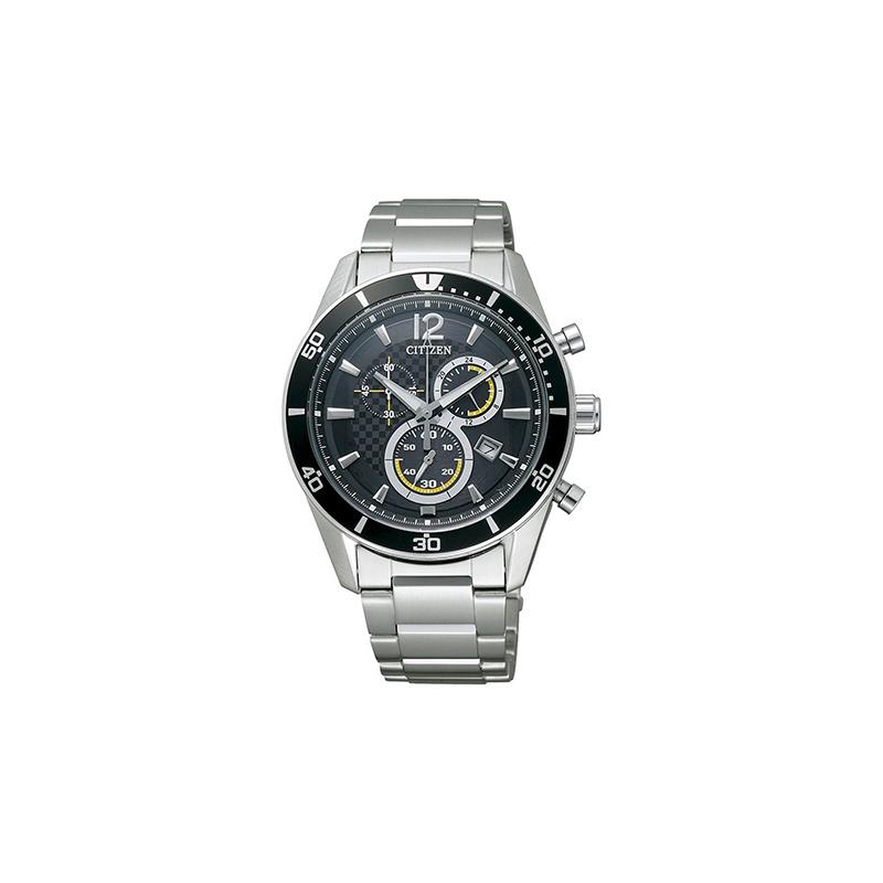 CITIZEN ALTERNA multi-function solar Quartz Steel Strap men s watch black dial VO10-6742F чёрный