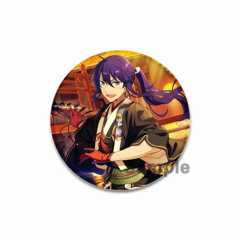 32/44/58MM Tinplate Brooch Ensemble Stars SOUMA KANZAKI Round Pins Cute Cartoon Badge for Backpacks Clothes Accesoory Jewelry