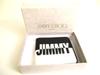 Authentic Jimmy Choo Black White Leather Bifold Wallet Compact Wallet Lawrence #9752  Refurbished