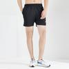 Li Ning Fitness Series Solid Color Logo Loose Mid Waist Sports Shorts Men Shorts Black AKSS013