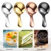 Stainless Steel Teaspoon Mini Smooth Short Handle Reusable Sugar Coffee Tea Cake Pudding Ice-cream Spoon Flatware