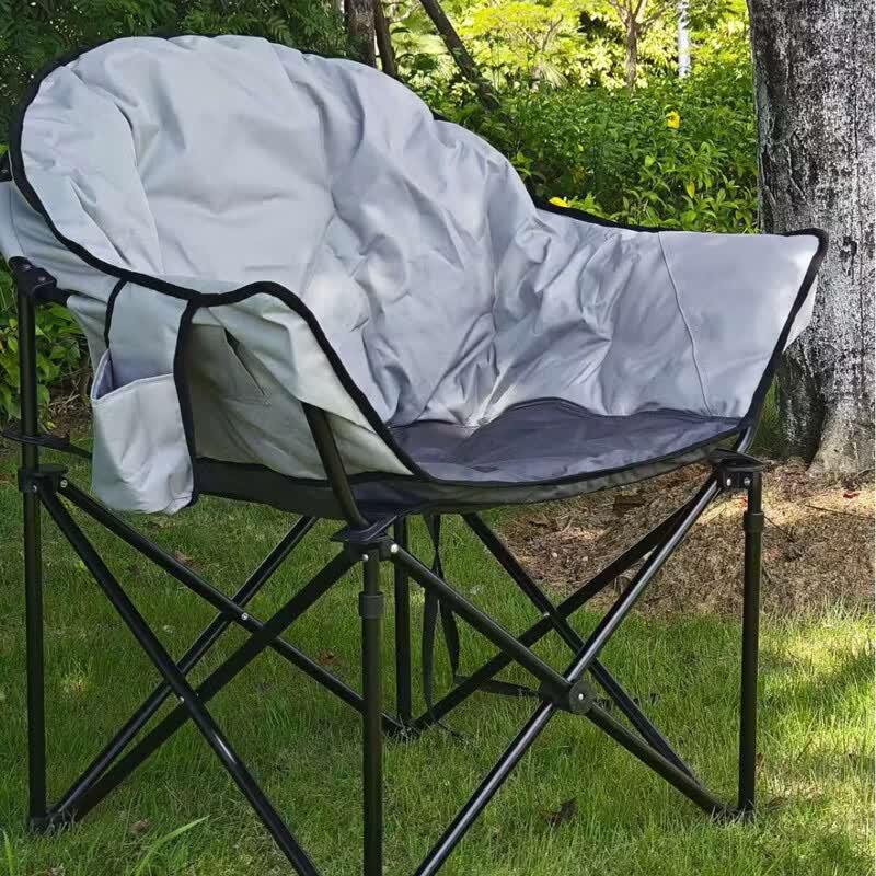 OIMG Portable Folding Padded Moon Camping Chair