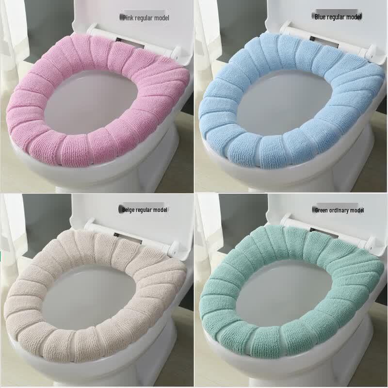 Haishidike Winter Plush Knitted Toilet Seat Covers (10-Pack)