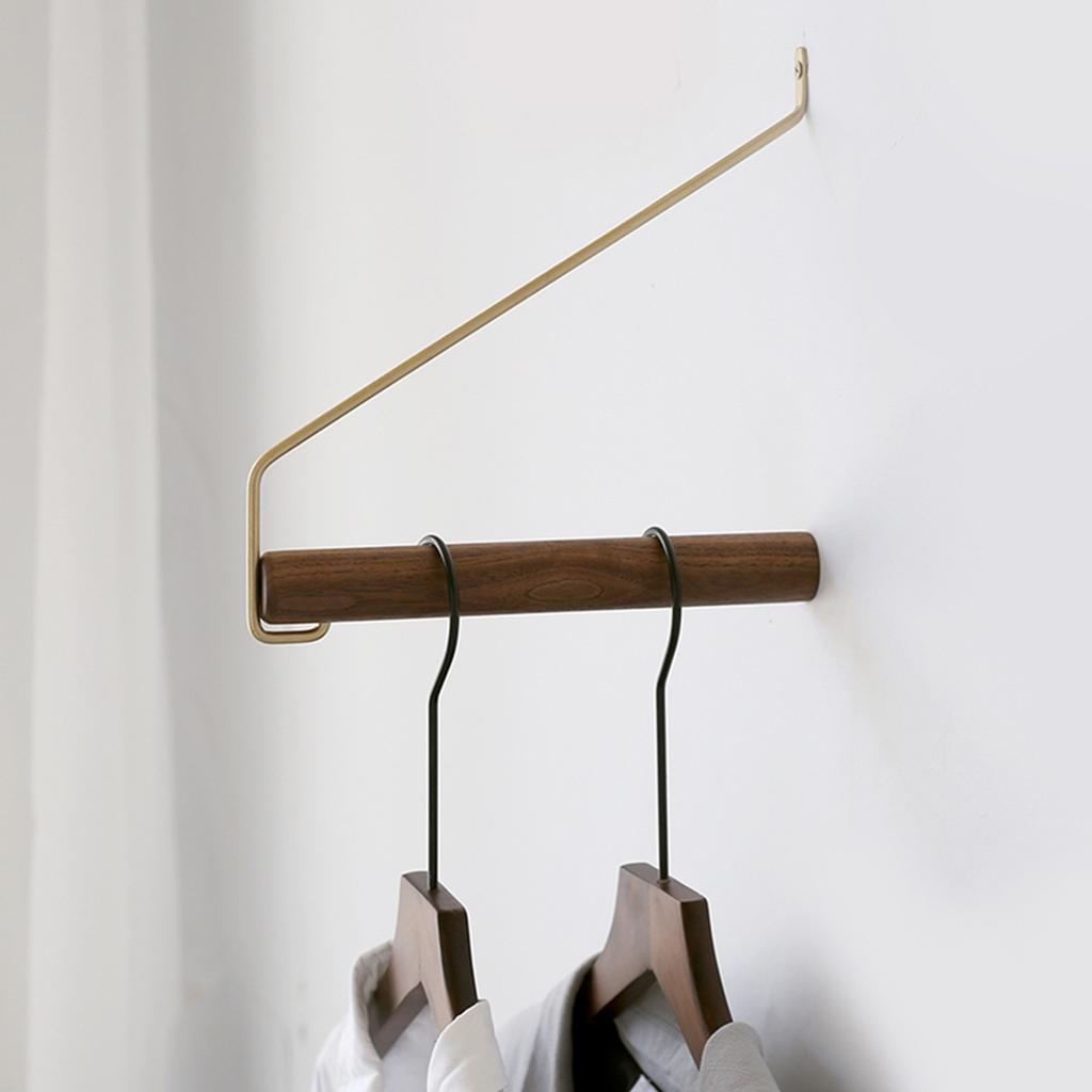 Wall Hanging Coat Rack Solid Wood Hayfork Hangers Bedroom Entrance Clothes Hooks Bamboo Home