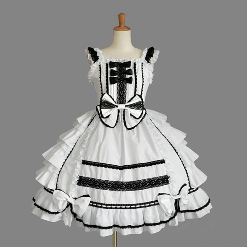 Angel Cosplay Love Costume Chiffon Dress Lolita Gothic Princess Outfit Maid