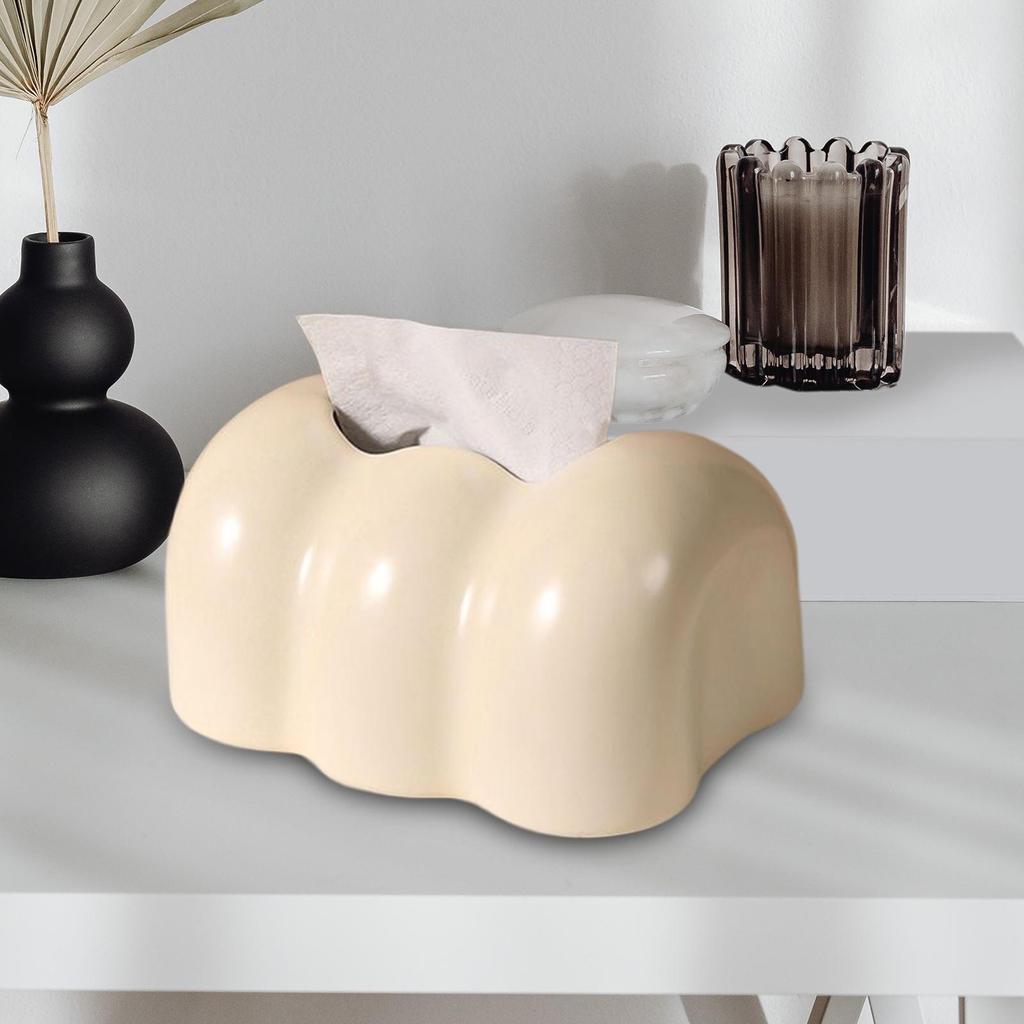Ceramic Tissue Cover Desktop Ornaments Storage Boxes for Hotel Kitchen Household