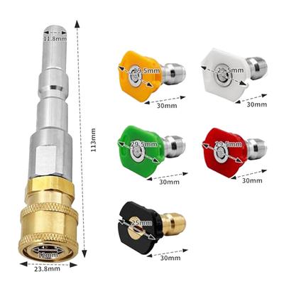 For Nilfisk-Compatible Quick Coupling Adapter with 5 Stainless Steel Nozzles for Neptune KEW Alto Pressure Washer Use