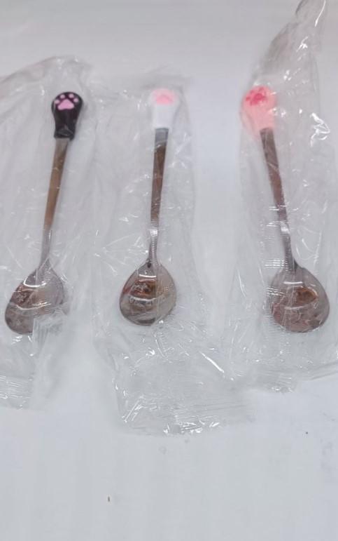 Cat Paw Spoons 3 Pcs. Taba Kids Cutlery Stainless Steel Tableware Kids Set