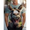 Donkey Graphic 3D Printed T Shirts Men Women Fashion Casual Novelty T-shirt Kid Street Short Sleeve Funny Kids T Shirt