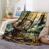 1PC Ships and seashells  Print FlAannel Blanket, High quality Comfortable for All Seasons, Home Decor, Warmth and Comfort