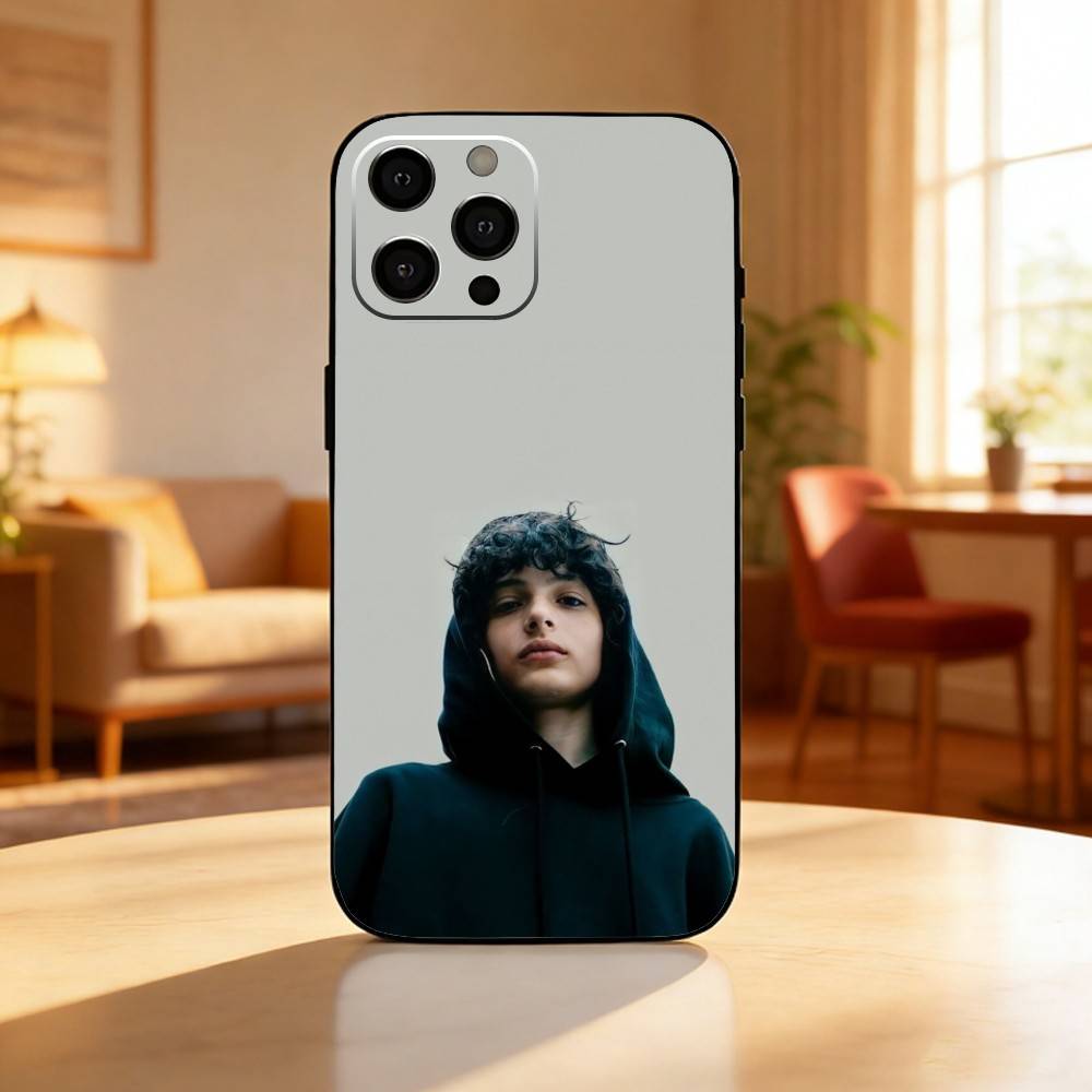 Finn W-Wolfhard Phone Case For iPhone17,16,15,14,13,12 Plus,Max Soft Silicone Black Cover