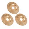 3Pcs Angle Grinder Polishing Pad, Wide Angle Grinder Compatible 4-4.5 Inch with Adapters, Curved Grooved Anti-Clog Teeth for Engraving Polishing