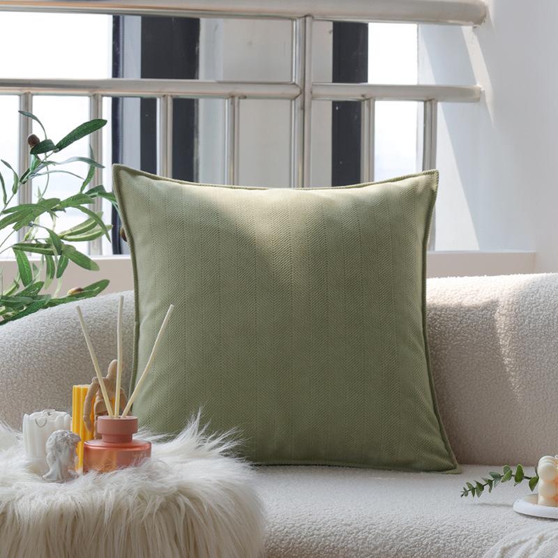 Ins Cream Style Pillow Green Cushion Pillow Cover Living Room Sofa Model Room Bay Window Cushion Does Not Contain Core
