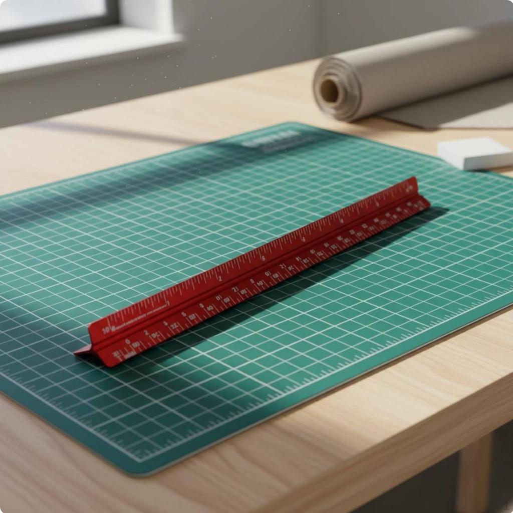 Aluminum Architect Scale Multifunctional Triangular Ruler Metal Engineering for Design