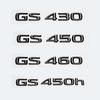 Pentru GS200t GS250 GS300 GS350 GS430 GS460 GS450h HYBRID Logo portbagaj spate negru lucios ABS emblemă retrofit scrisoare de actualizare