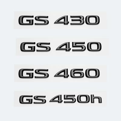 For GS200t GS250 GS300 GS350 GS430 GS460 GS450h HYBRID Rear Trunk Logo Glossy Black ABS Emblem Retrofit Upgrade Letter