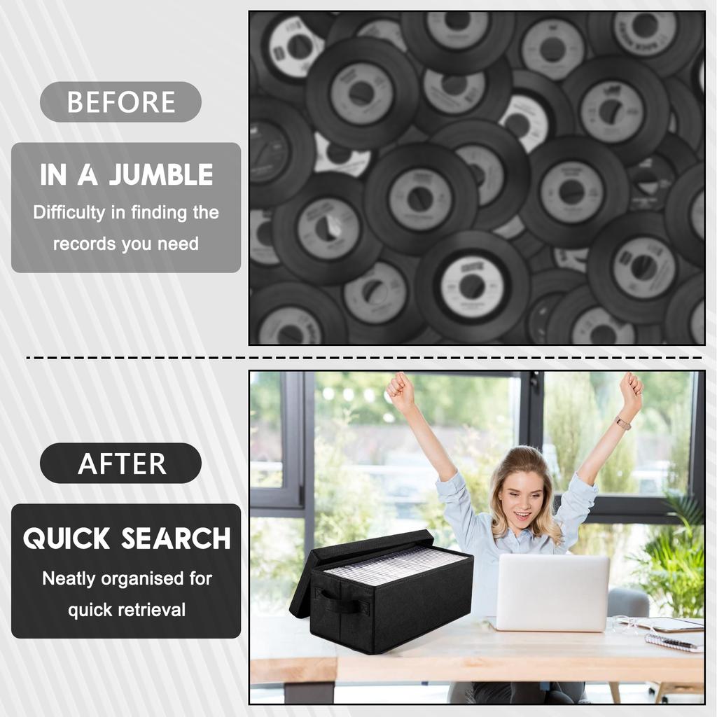 4PCS/3PCS/2PCS CD Storage Boxes Solutions Nonwoven Fabric CD Organizer Case Stackable DVD Case Holder Organizer 36x16x14cm