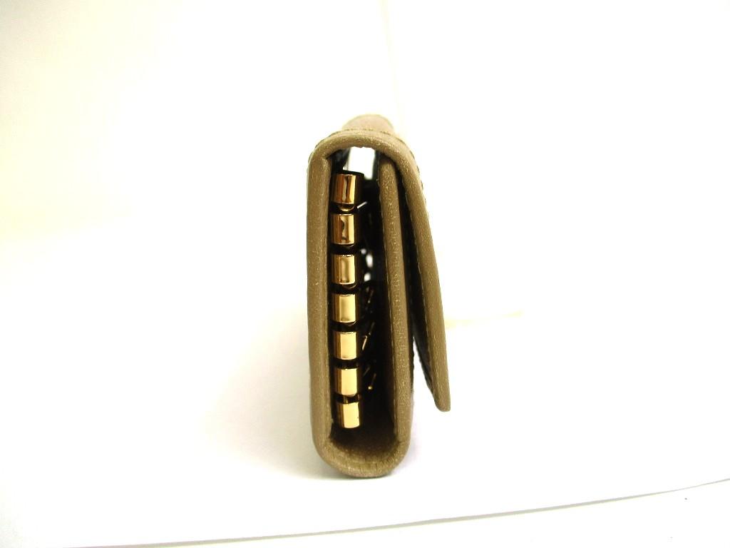 Authentic BVLGARI Brown Leather Gold H/W 6 Pics Key Chain #a671  Refurbished
