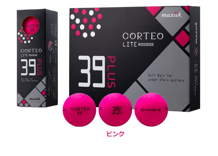 

Muziik Corteo 39 PLUS Golf 1 for Head Speeds of 39 and Under Balls, Dozen, Pink, розовый