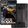Tabletă Tactilă OUKITEL RT9 24Go+256GO 11000mAh Tabletă Incasabilă Întărită 10.1'' Tabletă Android 14 Dual SIM 4G/GPS/IP68 Portocaliu