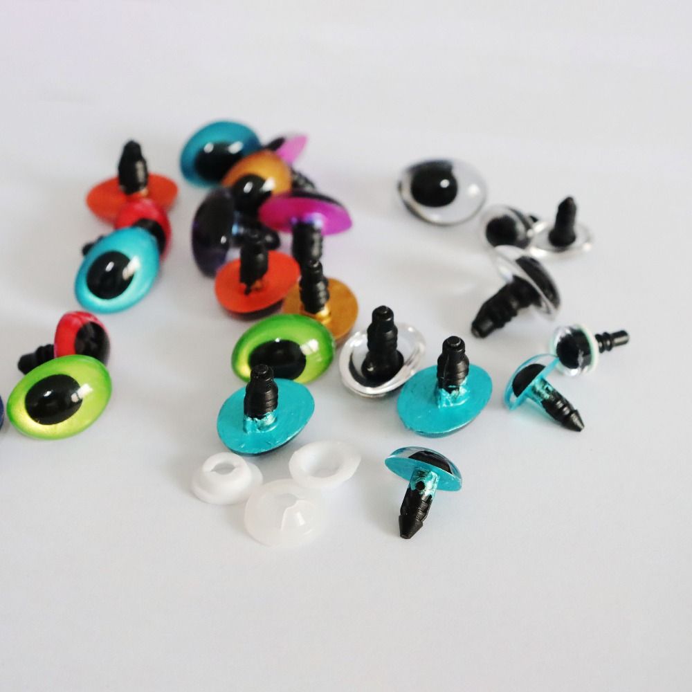 20pcs(10pairs) DIY Safety Eyes 3D Crochet Dolls Eyeballs Amigurumi Toys Making Accessories