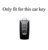 Styling Mouldings Leather Car Key Cover Case for VW Volkswagen Touareg 2018 2019 2020 2021 3 Buttons Keyless Entry Remote Protec