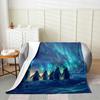Stars Print Throw Blanket Cute Star Pattern Soft Breathable Fleece Blanket Watercolor Geometric Fuzzy Blanket for Sofa Bed Couch