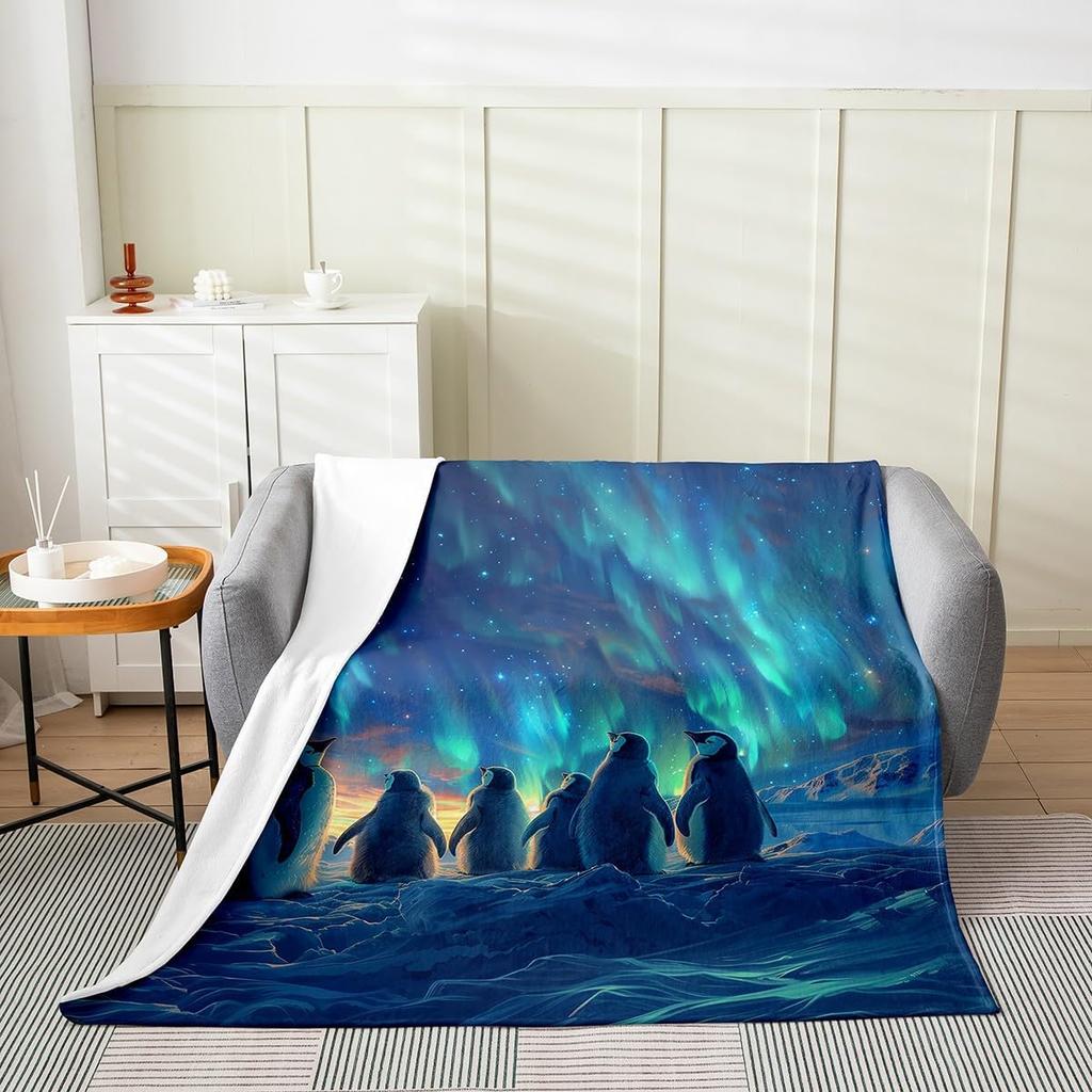 Stars Print Throw Blanket Cute Star Pattern Soft Breathable Fleece Blanket Watercolor Geometric Fuzzy Blanket for Sofa Bed Couch