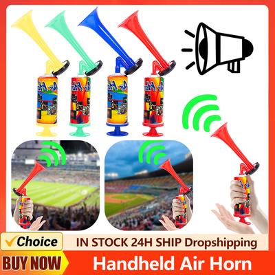 Handheld Air Horn with Loud Voice Football Stadium Horn Mini Handpush Pump Air Horn for Boating Sports Events Birthday Parties