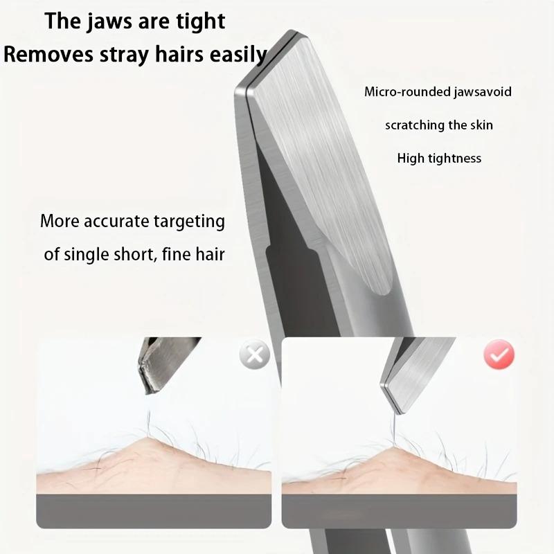 4pcs Japanese Banana Stainless Steel Precision Tweezers Set, Unscented, for Eyebrow, Eyelash, and Barbs Removal