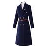 Tieluoman Women's Professional Double-Breasted Padded Wool Blend Coat