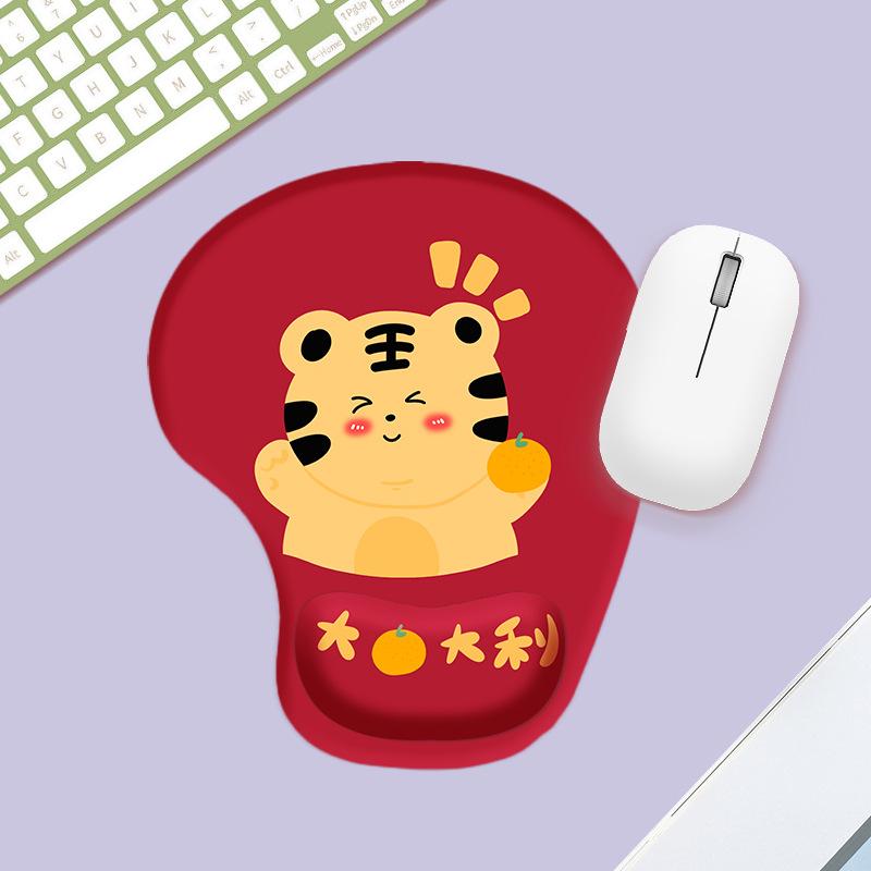 1 Stück dickes, farbenfrohes Mauspad aus Silikon mit Handballenauflage, weiches Komfortpad für den Einsatz zu Hause und im Büro