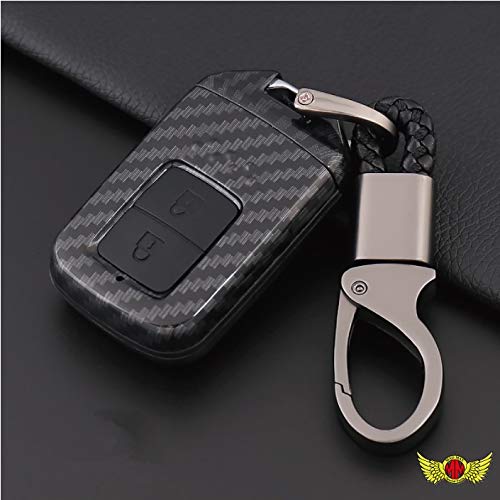 

Honda MM50-H001-BK Carbon Style Smart Key Case Vezel/Fit 2 Button Type 1 with Key Holder, Black General purpose чёрный