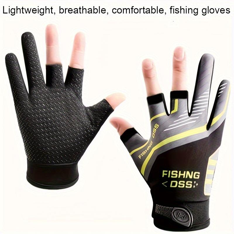 1 Pair of Durable Half-Finger Fishing Gloves, Breathable Non-Slip And Comfortable, Suitable for Cycling And Outdoor Fishing Activities.