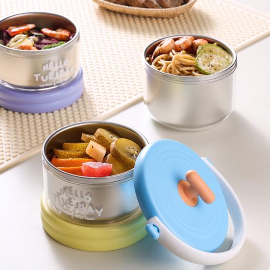 Mehrschichtige Brotdose Edelstahl Isoliert Bento Box mit herausnehmbarem Fach Auslaufsicher Tragbar Tragbarer Essensbehälter für Büro Fitnessstudio Picknick Reisen