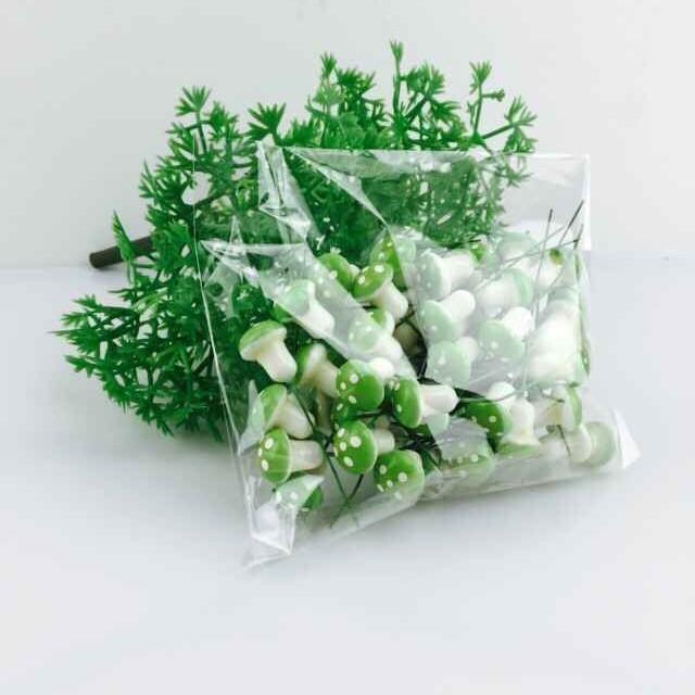 60 Imitation Plants, A Package of Colorful Small Mushrooms, Special Price Foam Mushroom Micro Landscape Potted Accessories