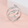 Personalized Punk Snake Ring: Stainless Steel Retro Hip Hop Double Circle Ring for Men and Women