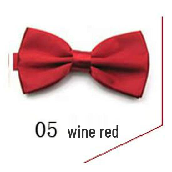 Krawatte im koreanischen Stil mit doppelter Lage für Männer und Frauen - Trendiges einfarbiges Hochzeitsaccessoire