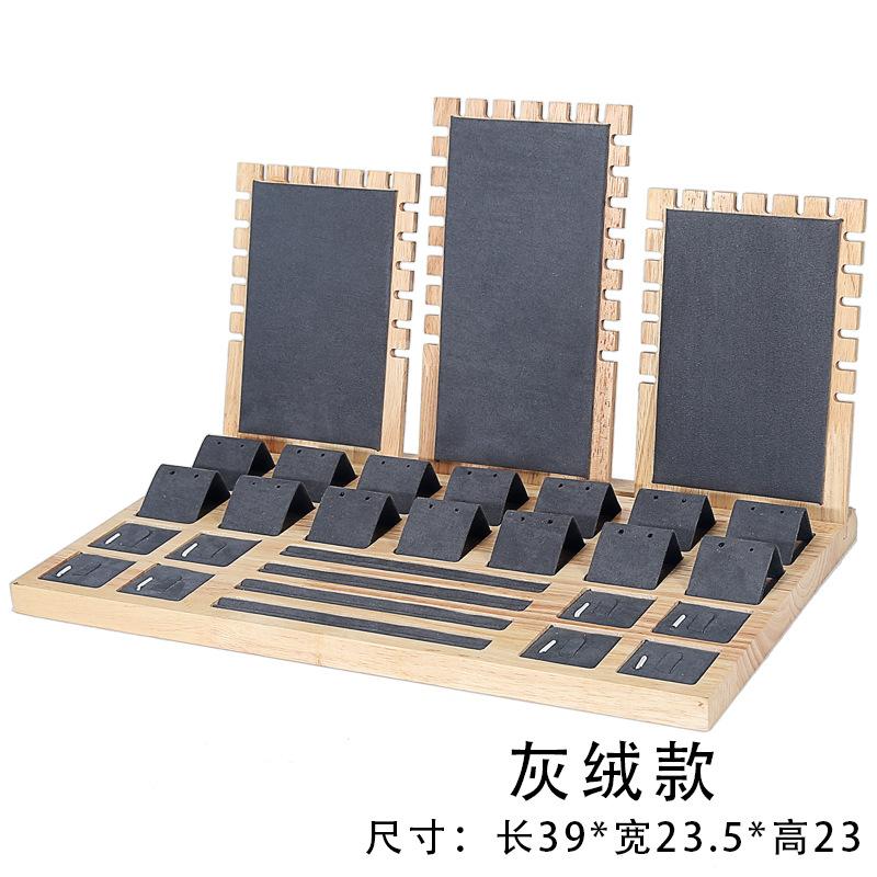 

Bamboo and Wood Platform Jewelry Display Stand Ring Earring Necklace Decorative Stand Shopping Mall Home Jewelry Display Bracket