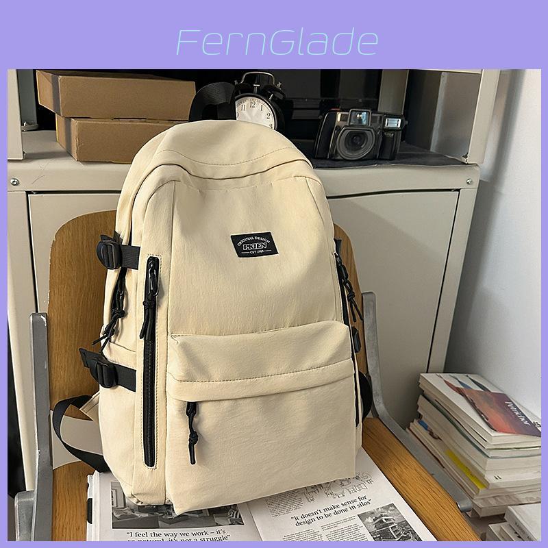 Zaino Casual in Nylon per Laptop per Studenti con Spallacci ad Ammortizzatore d'Aria per Scuola e Viaggio