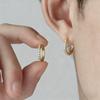 925 Silver Rhinestone Hoop Earrings for Women Exquisite Round Circle Earrings Minimalism Daily Wearing Fashion Jewelry