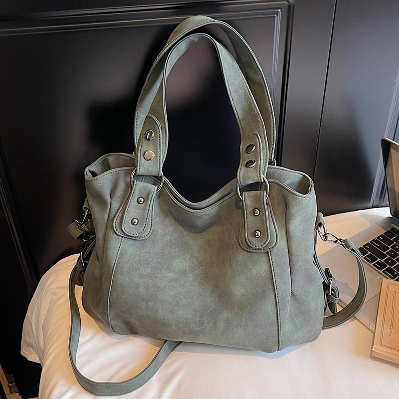 Ladies' Soft Leather Handbag, Multi-pocket Shoulder and Crossbody Bag, Fashionable Large-capacity Daily Handbag