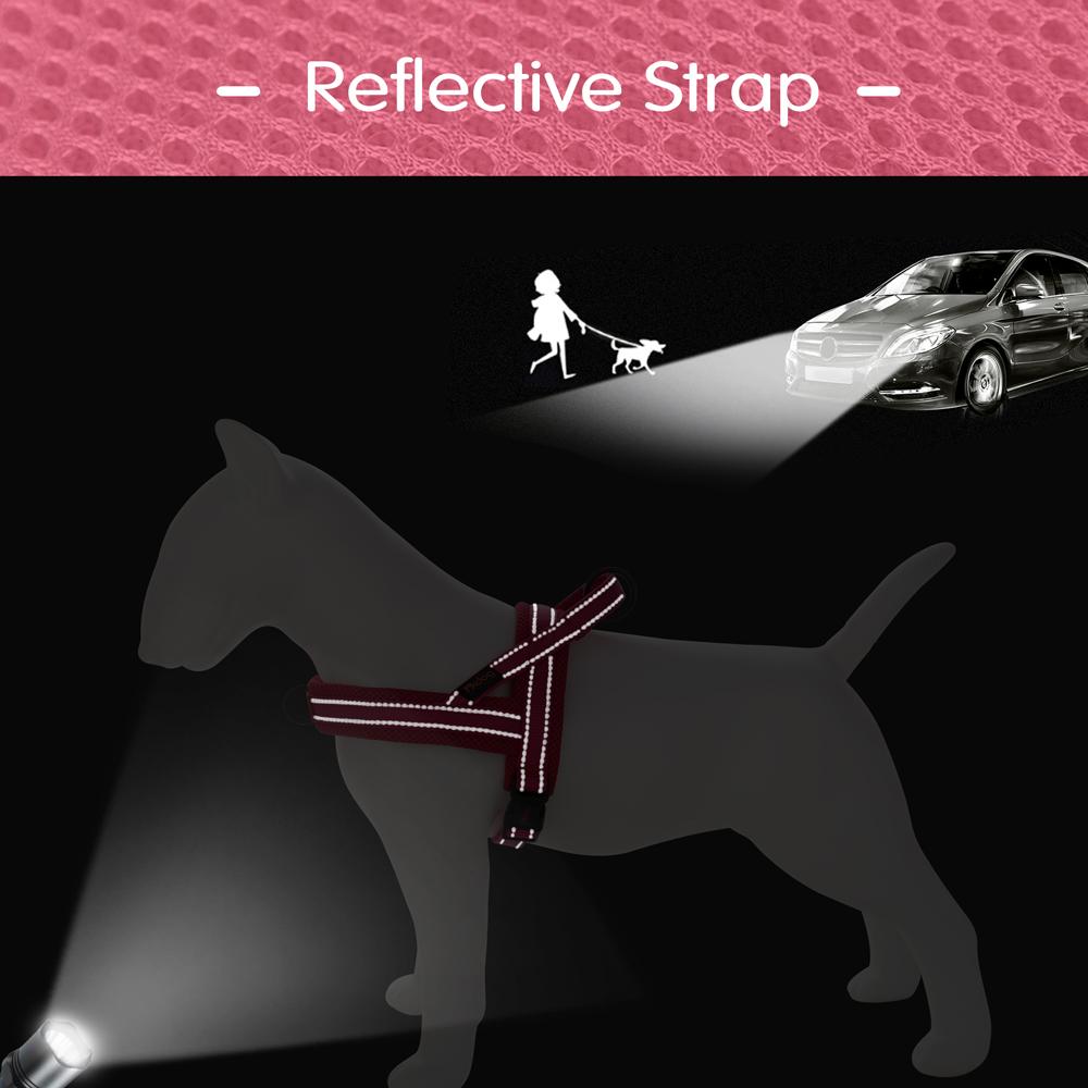 No Pull Dog Harness Reflective Nylon Dogs Harnesses Breathable Pet Traning Walking Vests Durable for Small Medium Large Dogs Pug
